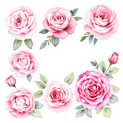 Seamless pattern with pink rose flowers and vintage floral leaves in a blossom bouquet design for a wedding valentine gift card or decorative vector background