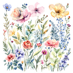 watercolor flowers background