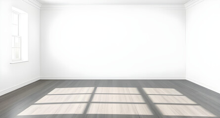 Fototapeta premium empty room white wall and floor interior, minimal empty room white background, clean architectural empty white room, empty room interior white modern style, blank white interior room background, empty
