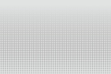 White halftone dots on a light gray background gradient smooth transition vector background. Abstract modern digital data ai backdrop. Cyber ​​​​future technologies.