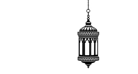 traditional islamic lamp silhouette vector, arabic lantern shadow illustration, ramadan hanging lamp silhouette, moroccan style lantern vector, arabic lamp decorative silhouette, middle eastern decor  © mrpixel