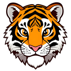 tiger head illustration vector, hand-drawn tiger head clipart, tiger face roaring vector, tiger head digital vector illustration, tiger head stylized illustration, tiger head vector graphic, tiger hea