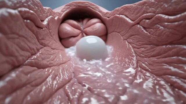 Anatomical Cgi Showing A Blocked Airway By Object in Detail With Gray Background for Medical Explanation and Educational Purpose in Advertisement and