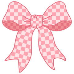 pink bow on a white