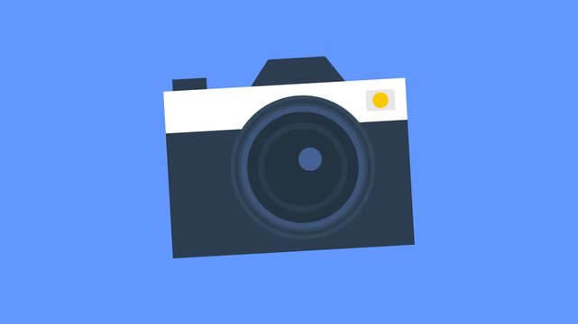 Animated camera shaking for photography concept