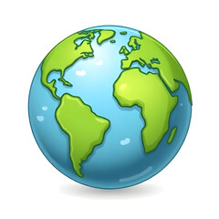 Naklejka premium earth globe on white background illustration, globe earth isolated vector, planet earth globe on white, world globe map illustration, earth globe realistic vector, global earth sphere isolated, world 