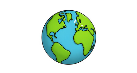 Obraz premium earth globe on white background illustration, globe earth isolated vector, planet earth globe on white, world globe map illustration, earth globe realistic vector, global earth sphere isolated, world 