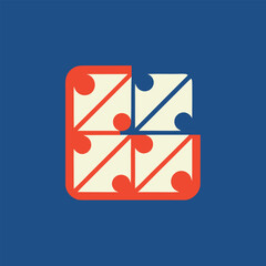 virtual currency icon monogram logo,  crypto currency sign, digital currency