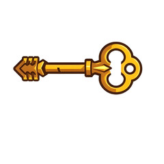 key, metal, gold, old, lock, security, house, object, antique, vintage, open, unlock, door, keys, golden, business, success, home, white background, concept, steel, isolated, retro, estate, symbol