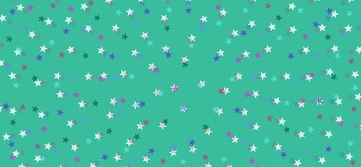 Colorful tiny striped stars, lively repeating wallpaper, playful sparkling wide background