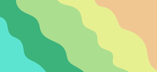 Colorful wavy flowing patches, soft abstract wallpaper, gentle vibrant wide background