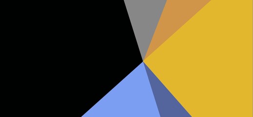 Simple colorful geometric shapes, playful basic wallpaper, clean minimal wide background