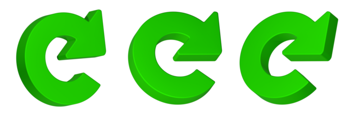update 3d rendering icon green color
