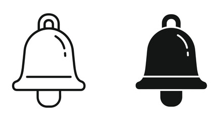 Bell icons black white simple