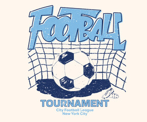 Fototapeta premium Football tournament slogan artwork for t shirt, posters, stickers, background and others. California football team logo design.