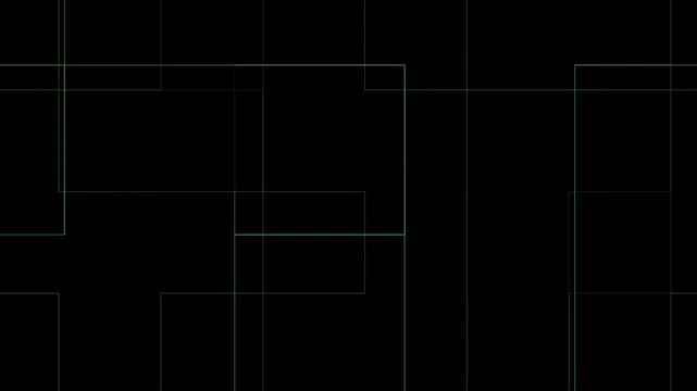 Abstract particles elements digital circuit board, technology background, 4K animation