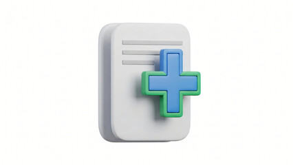 Obraz premium a blue and green cross on top of a white wall