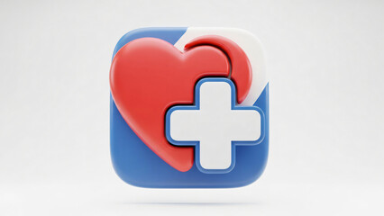 a heart with a cross on it