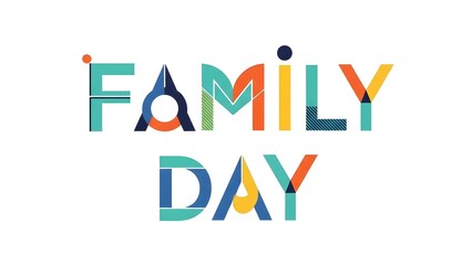 Family day colorful graphic