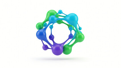 a 3d image of two people in a circle