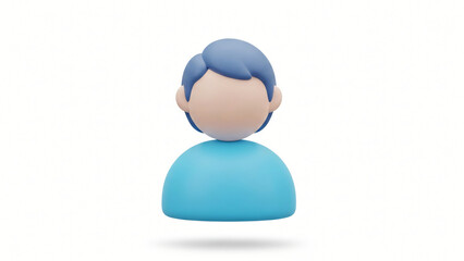 a small blue figuri with a white background