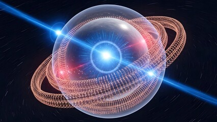 Abstract cosmic phenomenon with glowing blue energy