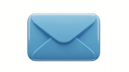 a blue envelope icon on a white background