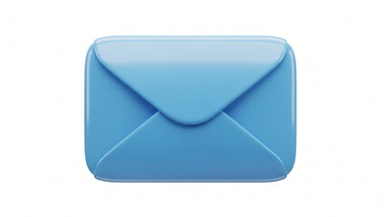 a blue envelope icon on a white background