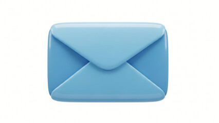 a blue envelope on a white background