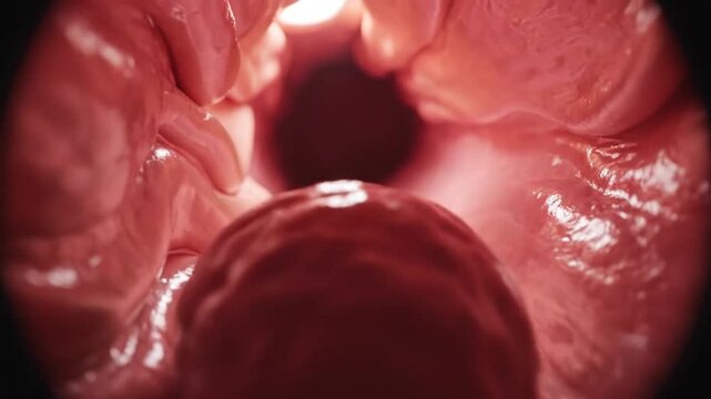 Detailed CGI Anatomical View Inside Human Throat with Blocked Airway Close Up Medical Visualization of Choking Emergency and Heimlich Maneuver
