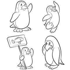 Doodle Animal Penguin Happy Jumping Set
