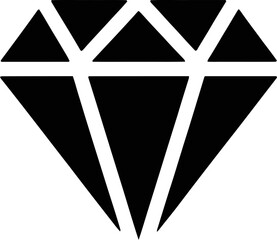 silhouette icon of diamond