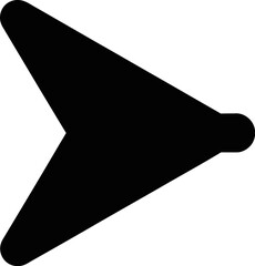 silhouette icon of forward button