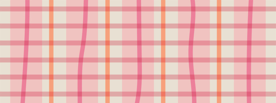pink and orange plaid pattern hand drawn texture background