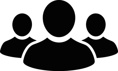 silhouette icon of user group