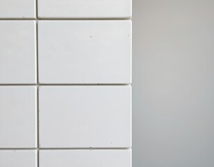 Modern White Stone Facade with Soft Natural Lighting