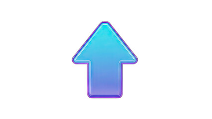 Gradient Arrow Pointing Up on White Background