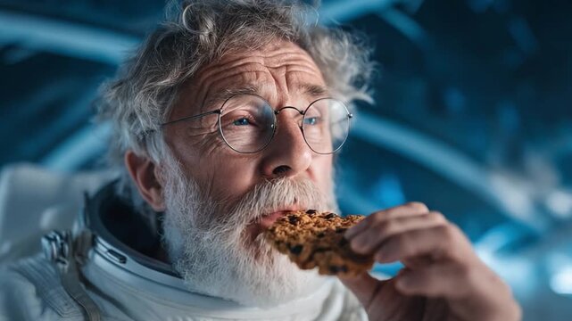 Older Gentleman Investing in Space Mining and Future FoodTech