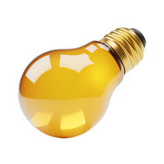 light bulb on white background