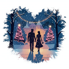 christmas tree and snowman