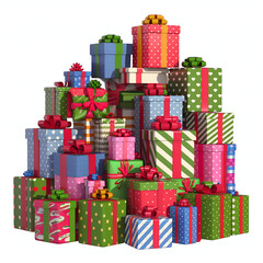 gift boxes on white background