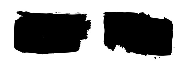 Grunge brushstroke background. Abstract distress ink texture. Hand-drawn gouache paint strip, smear streaks abrasions scratches roughness and scuffs. Art design element. Isolated. Vector illustration