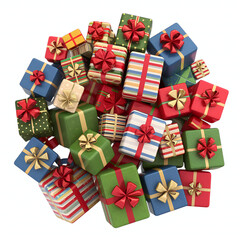 christmas gift boxes with christmas tree