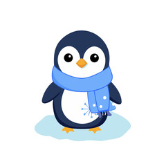 penguin on snow