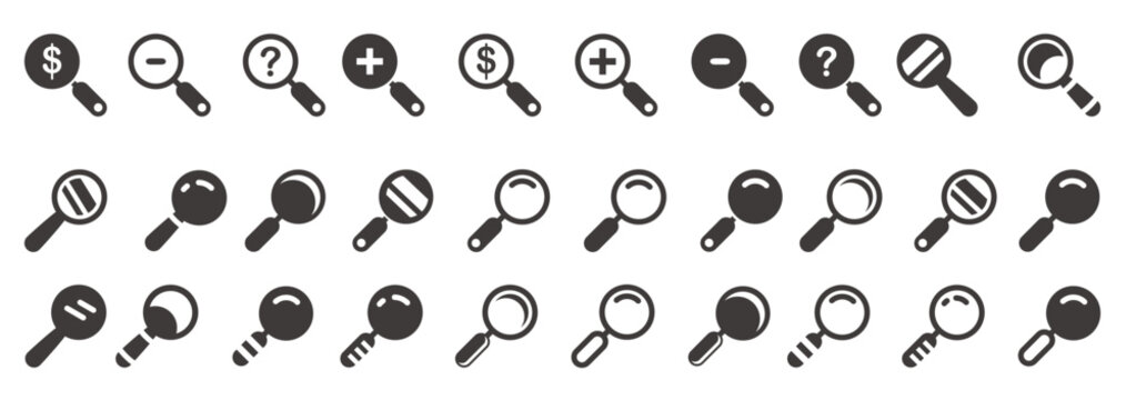  lupa icons vector
