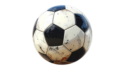 Fototapeta premium Soccer ball isolated on transparent background, clean sports hobby concept, realistic texture.