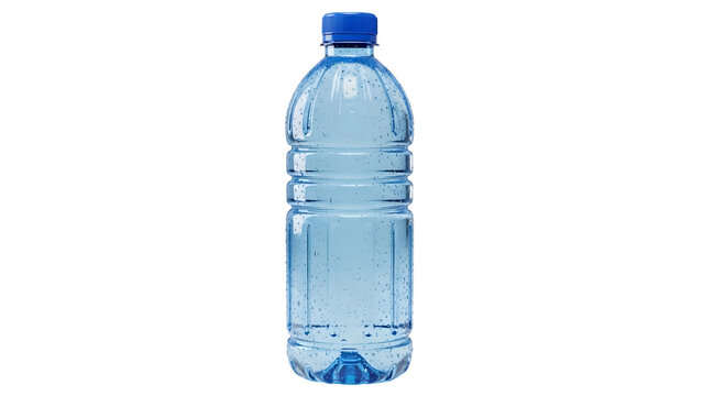 A plastic water bottle isolated on transparent background