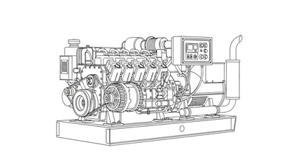 Vintage steam locomotive engine and wheels isolated on white as a vector illustration for transport design or train travel icon © ndowi