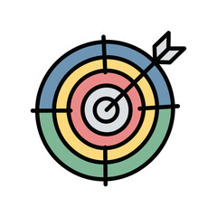 Minimal target and arrow icon