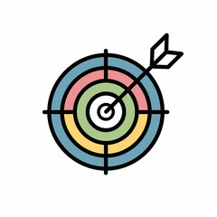 Minimal target and arrow icon